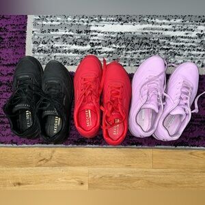 Skechers Uno Duo: Black and Lilac Sneakers